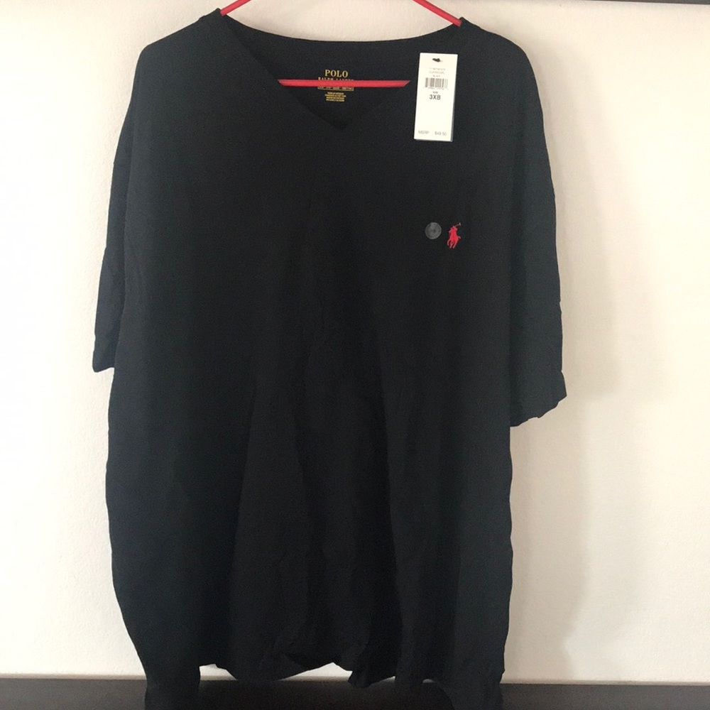Men’s Big and Tall Jersey V-Neck Polo